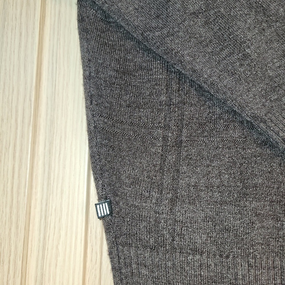 Geoffrey Beene Mens XL Brown Quarter Zip Sweater Acrylic G3G6057S Chocolate HT - Picture 2 of 10